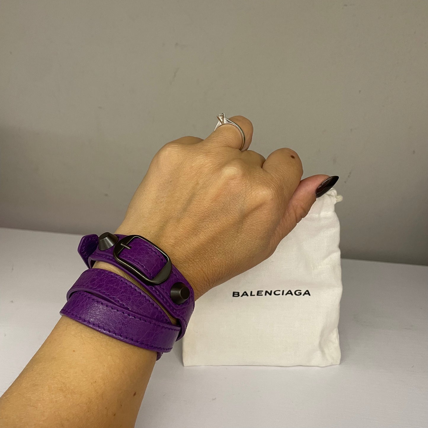 Bracciale City in pelle Balenciaga