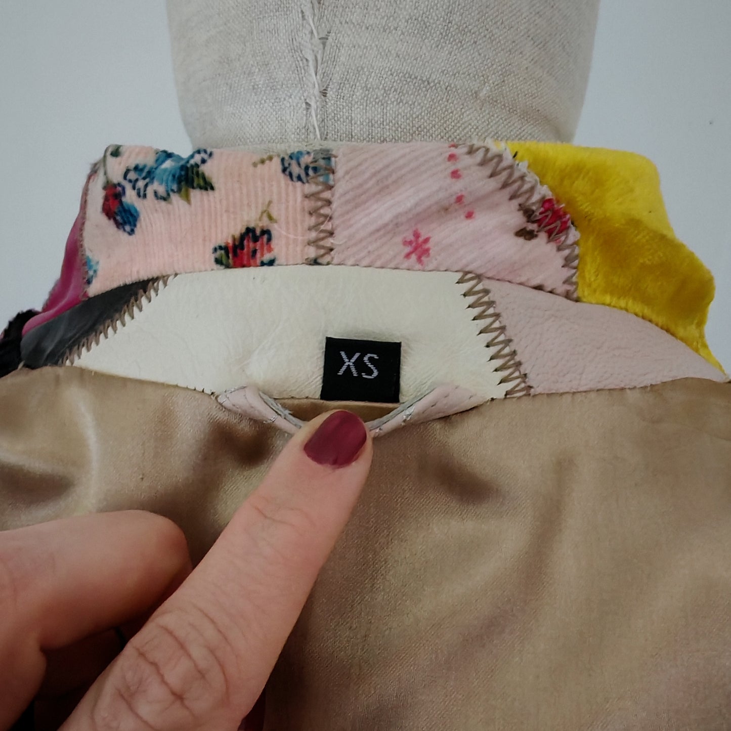 Giacca lunga Patchwork Versace