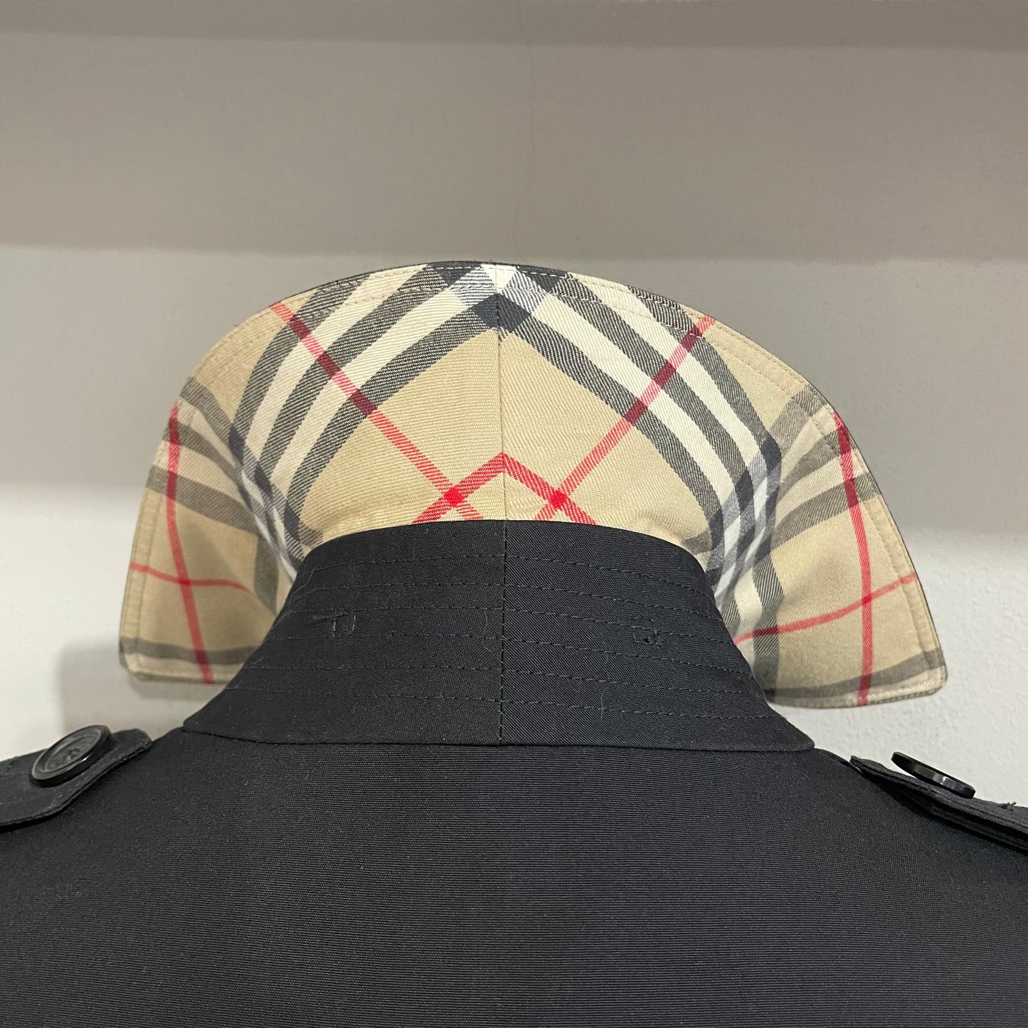 Colletto Trench Burberry in tessuto check