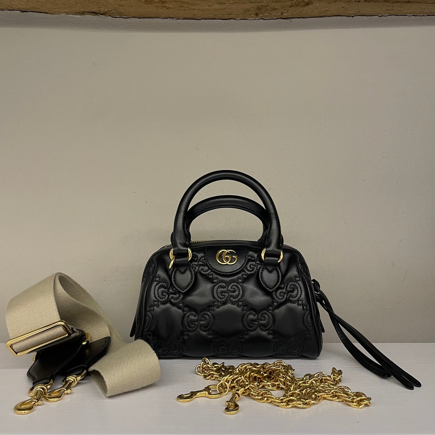 Bauletto GUCCI GG matelassé nero