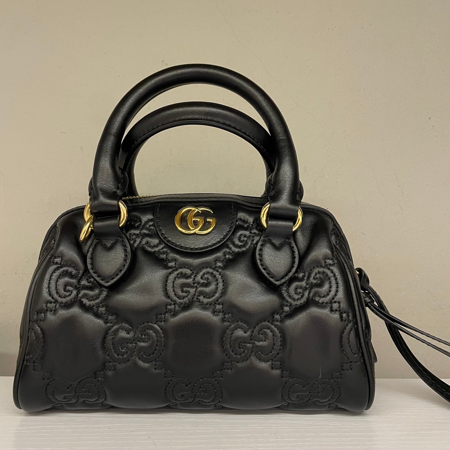 Bauletto GUCCI GG matelassé nero