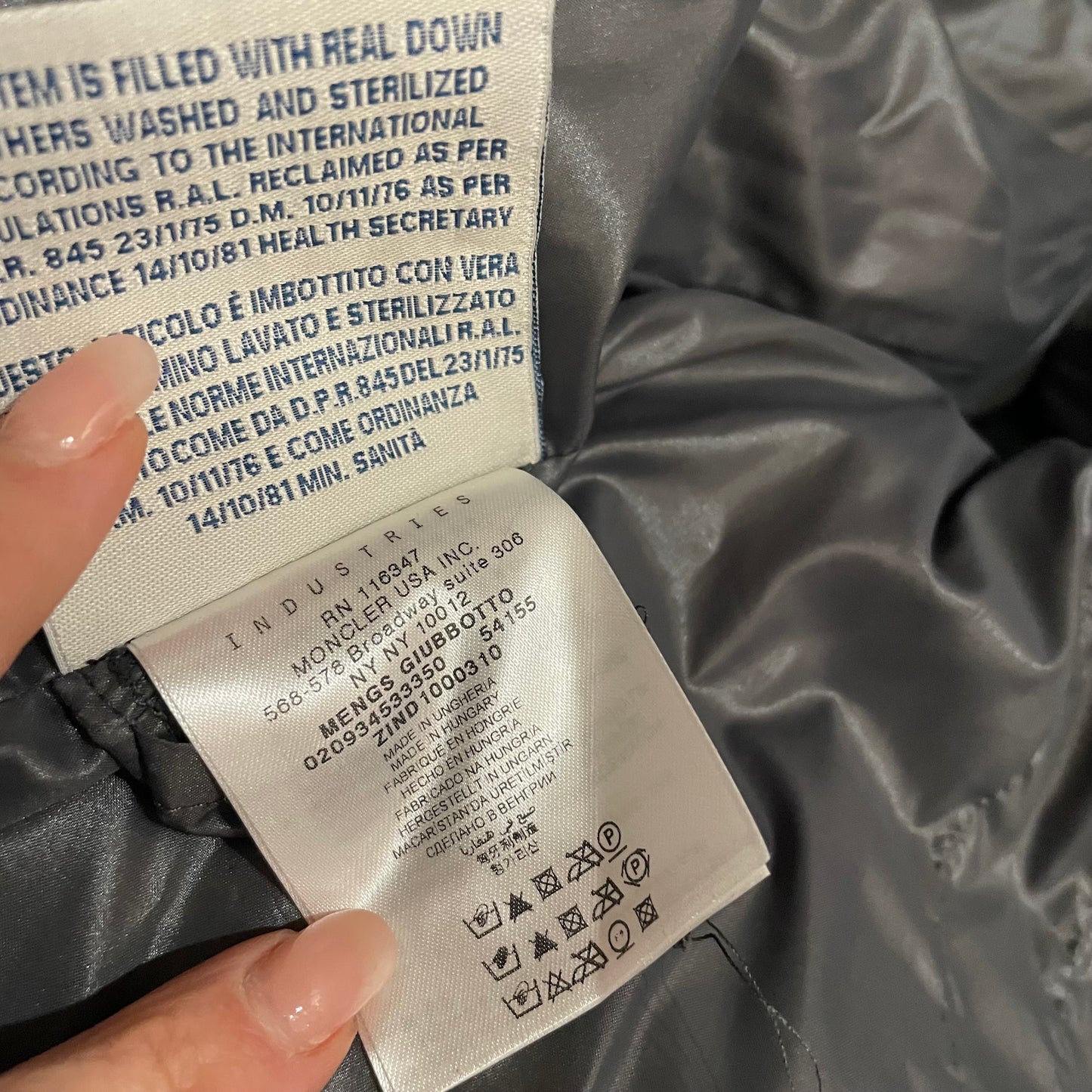 Piumino MONCLER grigio